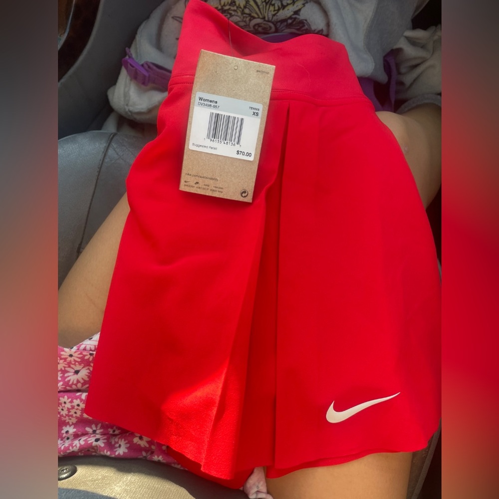 🔥Nike red tennis skirt (XS/S)♥️ shorts underneath very comfortable.